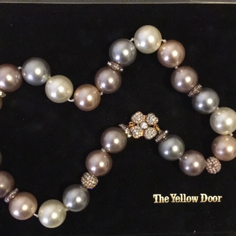 Multicolored Glass Pearl Beads Necklace